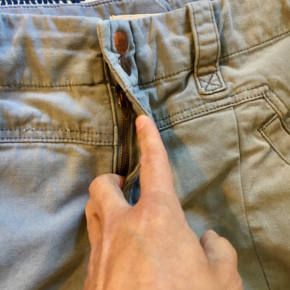 Anthropologie Light Blue Gray Cargo Pants size 28 - Picture 5 of 12
